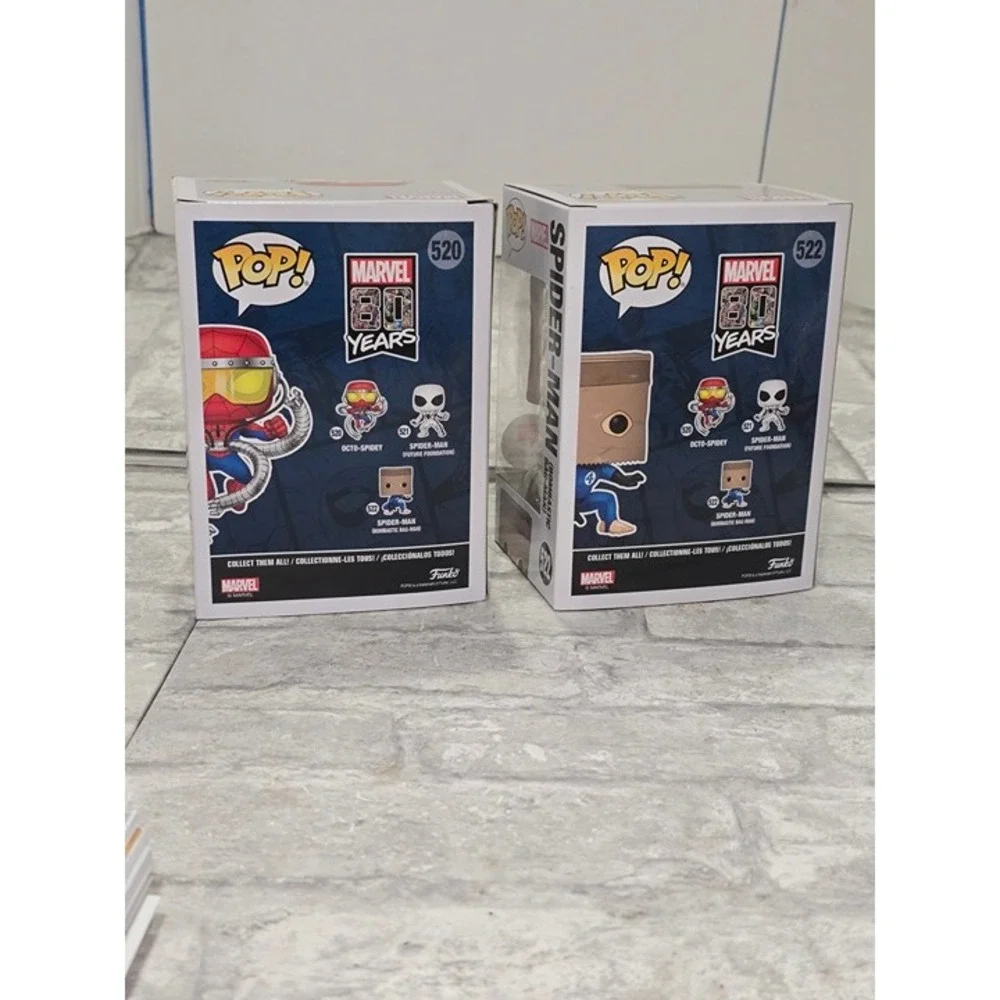 Lot of 2 New‎ Funko Pop Octo-Spidey 520 & Bag Man Spiderman
